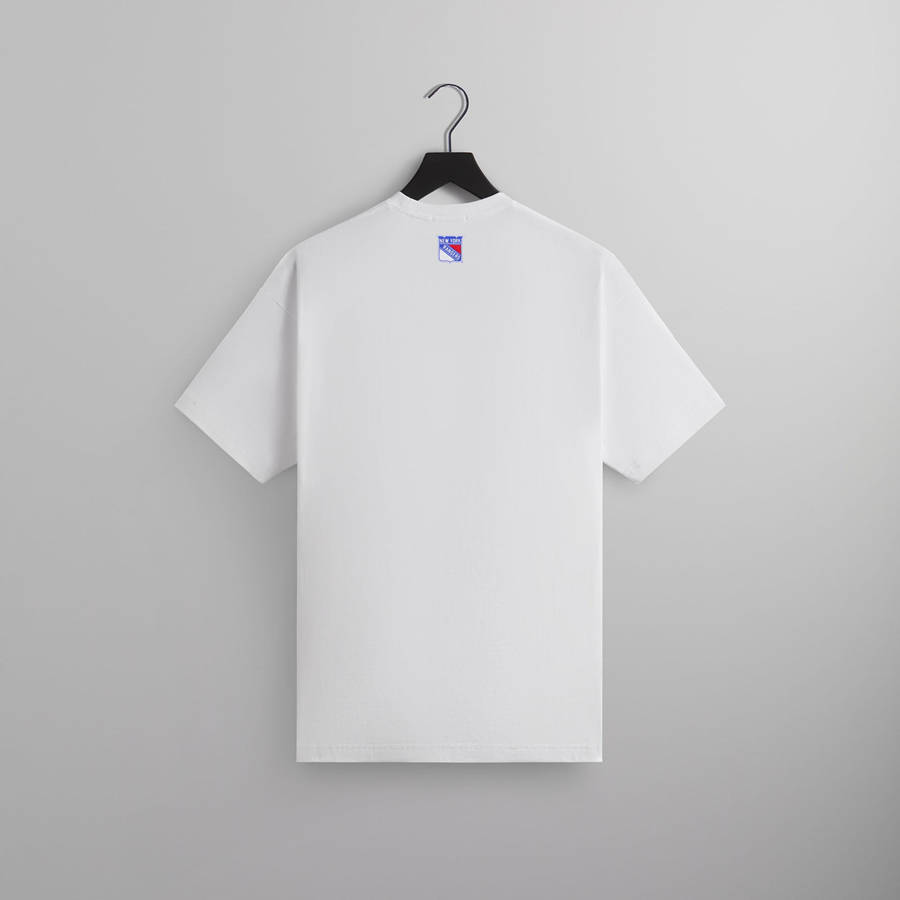 White Men Kith for the New York Rangers on Ice Vintage T-Shirt | 1589-VLDMF