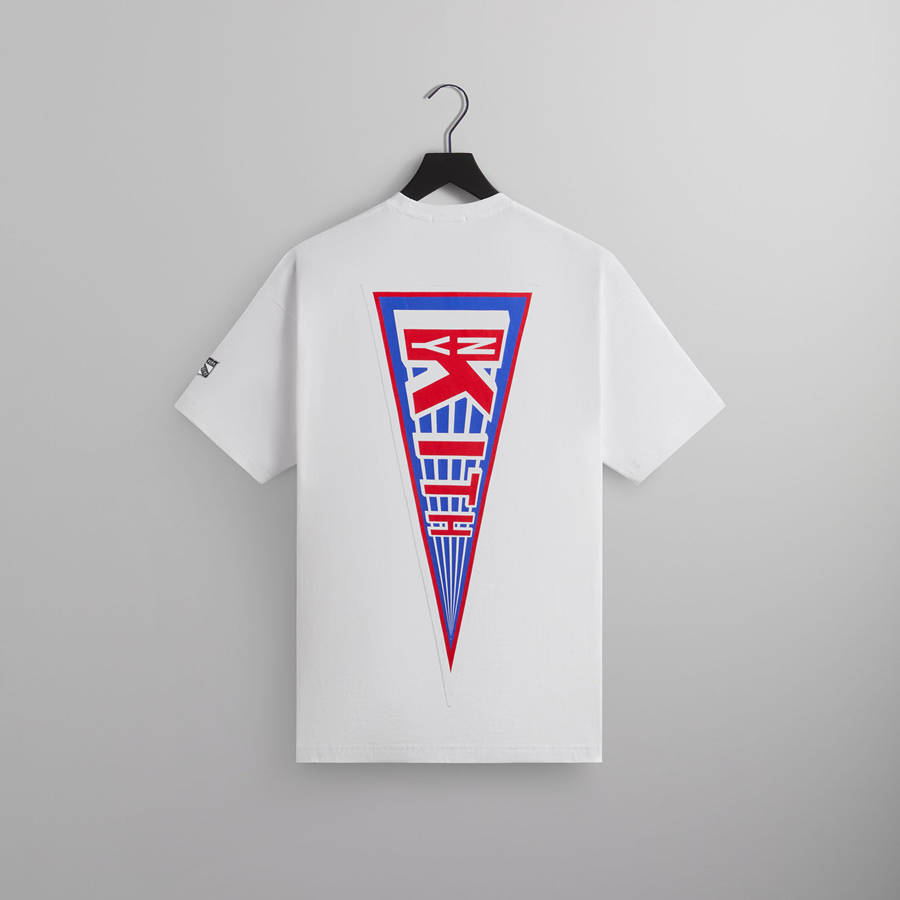 White Men Kith for the New York Rangers Pennant Vintage T-Shirt | 2046-OQTKM