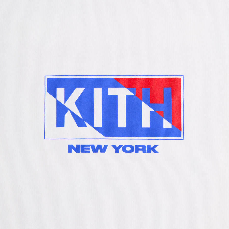 White Men Kith for the New York Rangers Pennant Vintage T-Shirt | 2046-OQTKM
