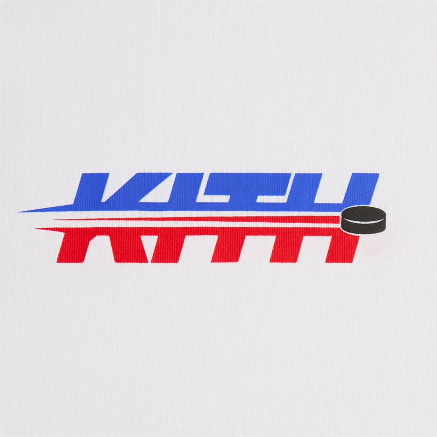 White Men Kith for the New York Rangers Hat Trick Vintage T-Shirt | 9542-WIBSG