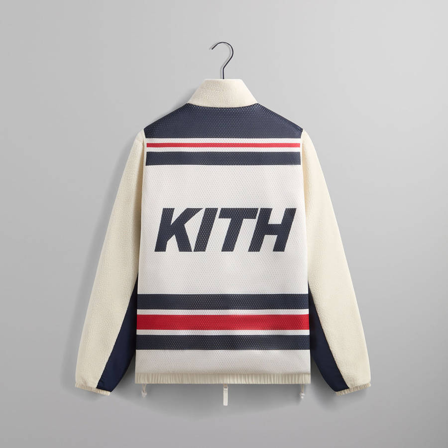 White Men Kith for the New York Rangers Polar Fleece Full Zip Jackets | 7839-TQXYO