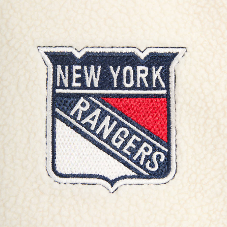 White Men Kith for the New York Rangers Polar Fleece Full Zip Jackets | 7839-TQXYO