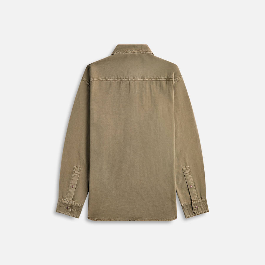White Olive Men Kith Lemaire Denim With Snaps Denim Shirts | 9473-IXMHC
