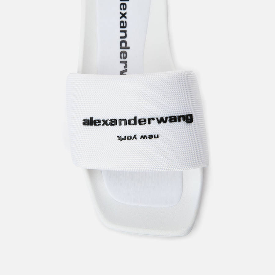 White Women Kith Alexander Wang AW Pool Slide Sandals | 8704-UXGZE