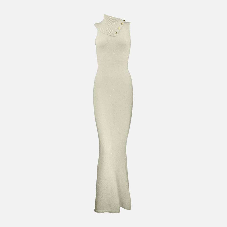 White Women Kith Asta Resort Holly Dress | 8475-ZMYVC