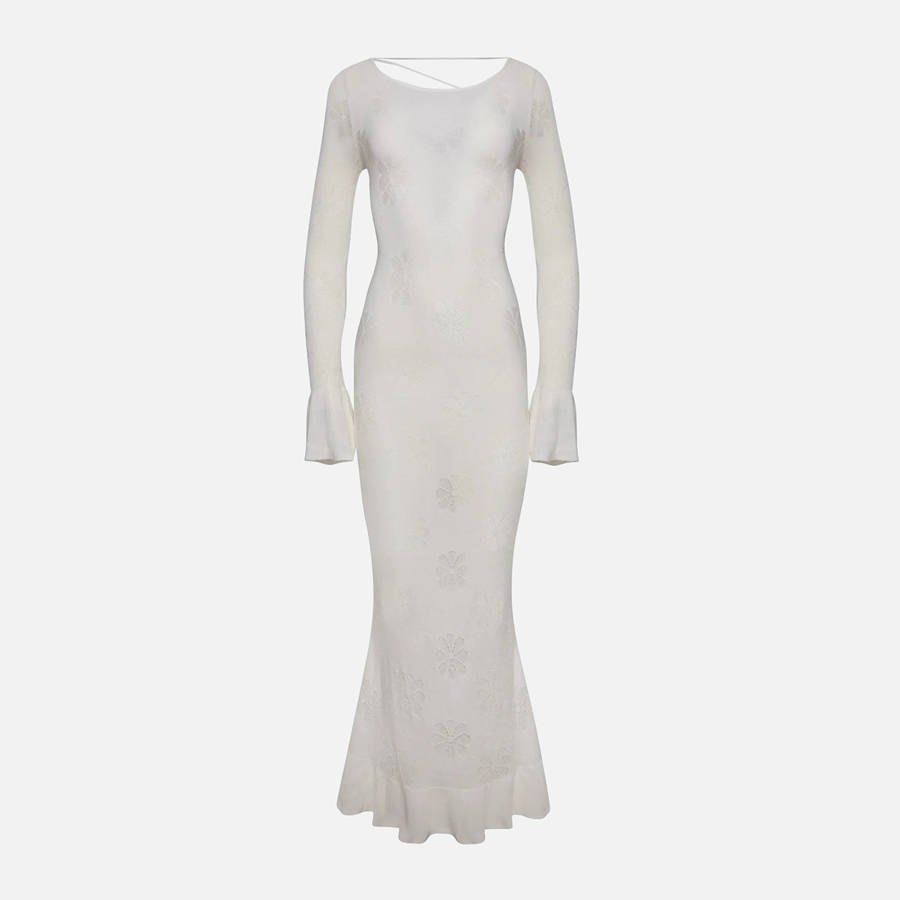 White Women Kith Asta Resort Rafaella Dress | 0914-GQBXL