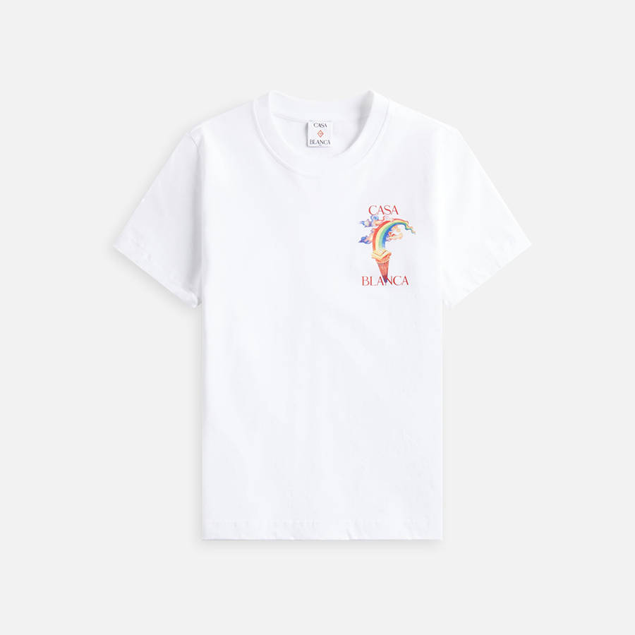 White Women Kith Casablanca Nature Teacher T-Shirt | 1529-WAMGZ