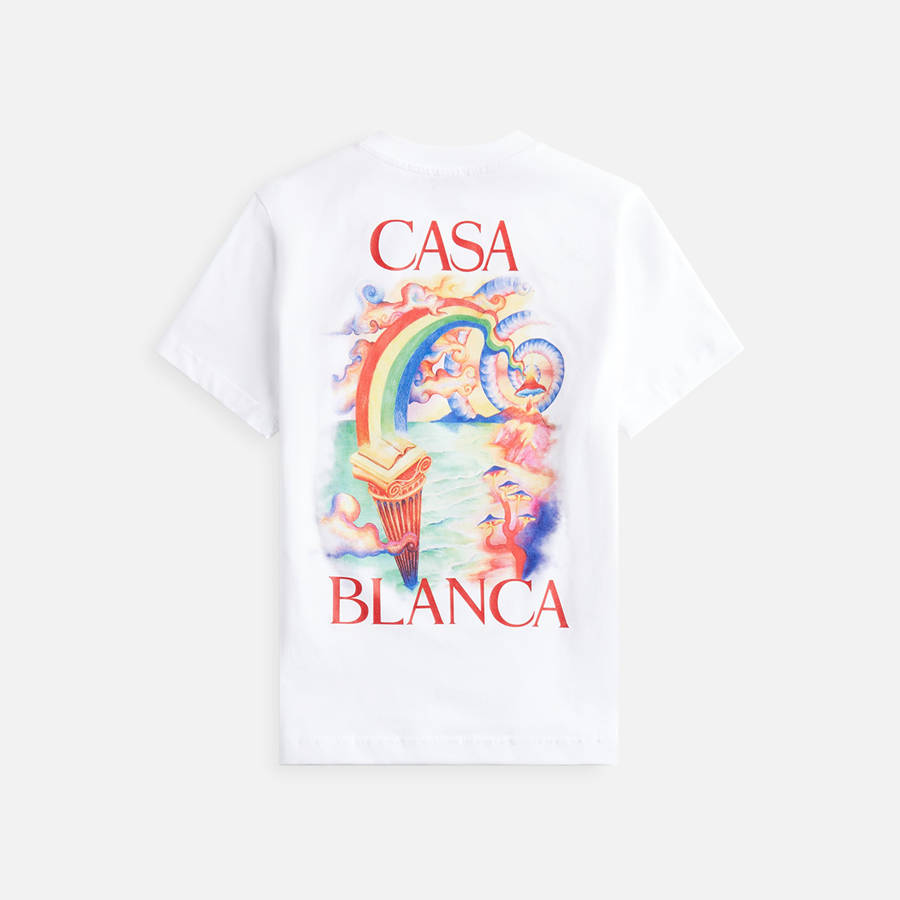 White Women Kith Casablanca Nature Teacher T-Shirt | 1529-WAMGZ