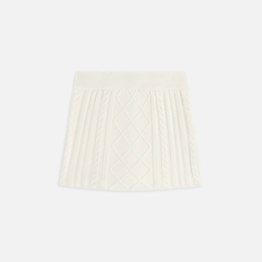 White Women Kith Ember Cable Knit Mini Skirts | 5746-ZKYDL