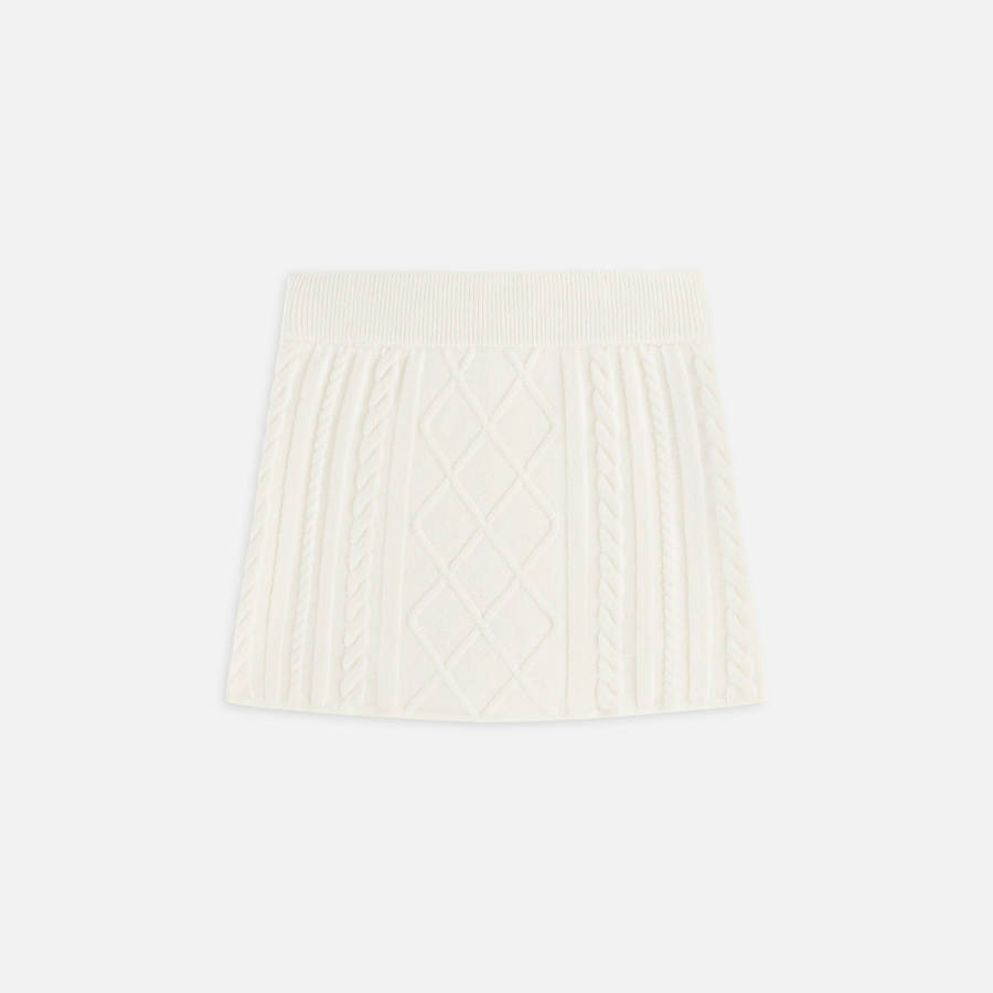 White Women Kith Ember Cable Knit Mini Skirts | 5746-ZKYDL