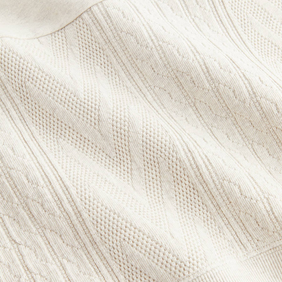 White Women Kith Hunter Cable Panelled Quarter Zip Sweatshirts | 7958-AIONV