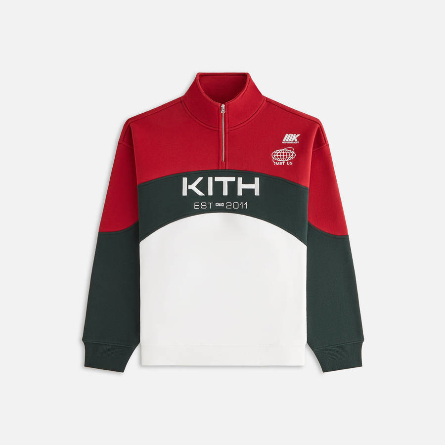 White Women Kith Hunter III Panelled Quarter Zip Sweatshirts | 4021-OCUIW