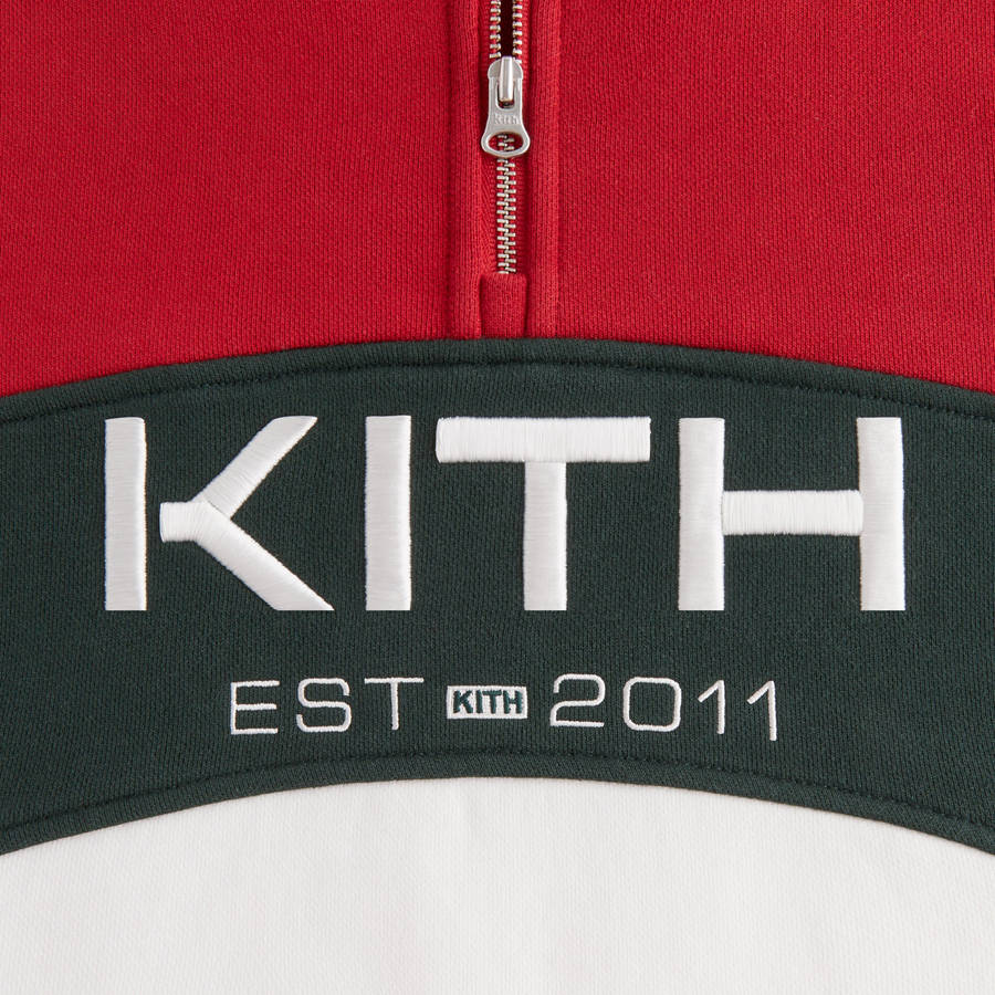 White Women Kith Hunter III Panelled Quarter Zip Sweatshirts | 4021-OCUIW