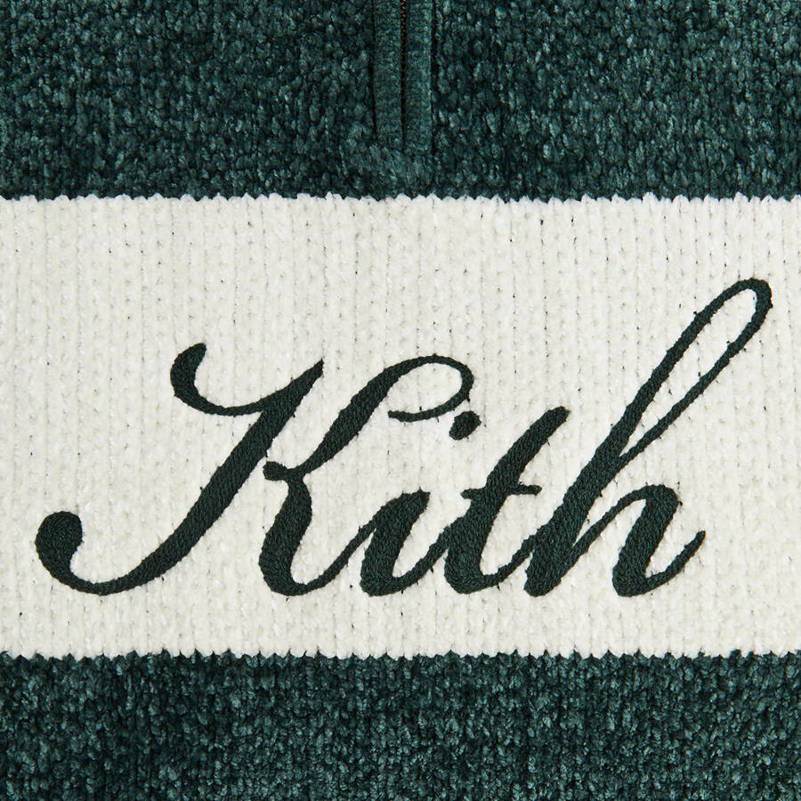 White Women Kith Hunter II Chenille Script Quarter Zip Sweatshirts | 8903-QNPCB