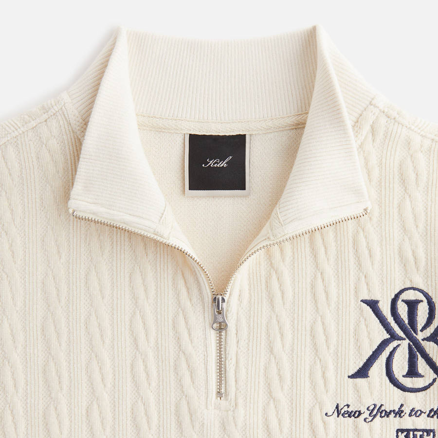 White Women Kith Hunter II Crest Chenille Quarter Zip Sweatshirts | 1067-YDPOU