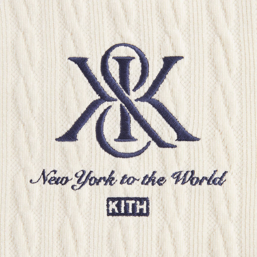 White Women Kith Hunter II Crest Chenille Quarter Zip Sweatshirts | 1067-YDPOU