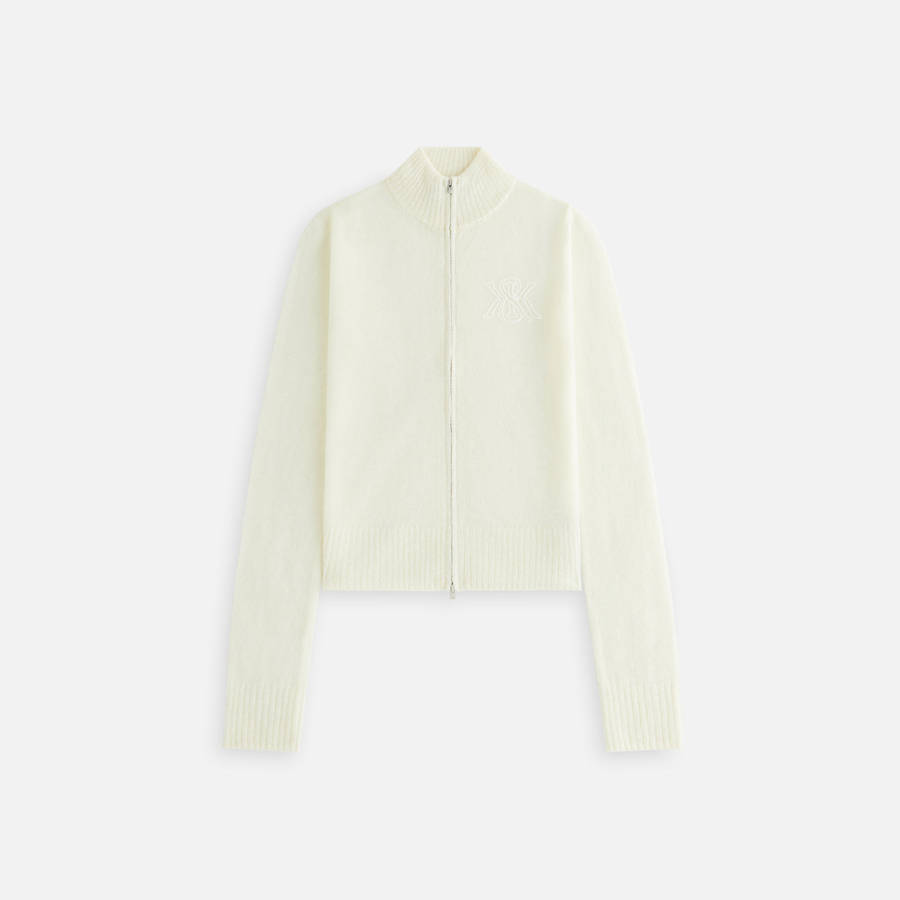 White Women Kith Ina Mohair Track Zip Jackets | 8537-WMHZI