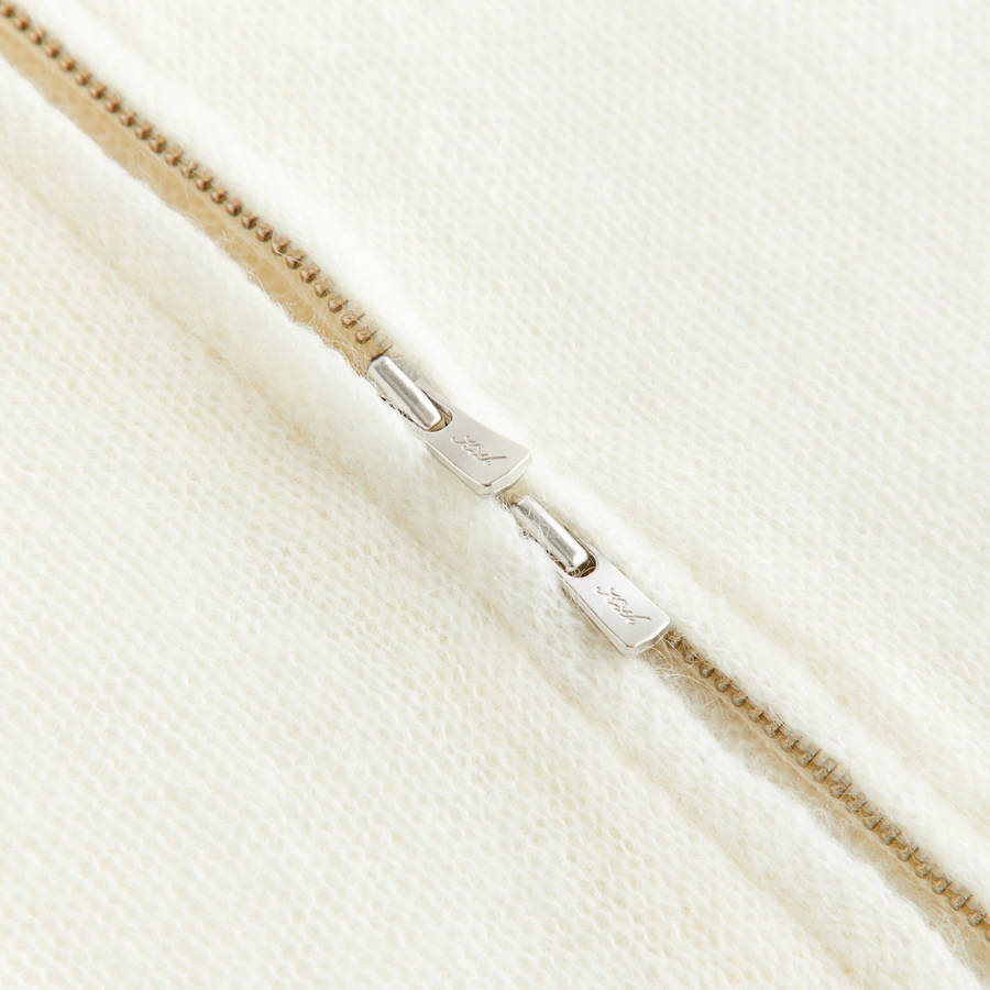 White Women Kith Ina Mohair Track Zip Jackets | 8537-WMHZI