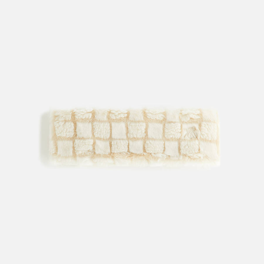 White Women Kith Jacquard Fur Headband Headwear | 6895-YJATH