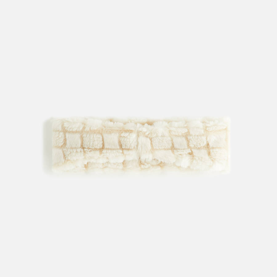 White Women Kith Jacquard Fur Headband Headwear | 6895-YJATH