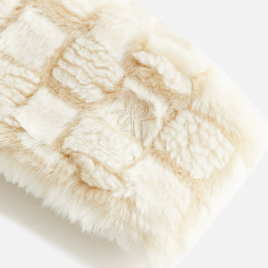 White Women Kith Jacquard Fur Headband Headwear | 6895-YJATH