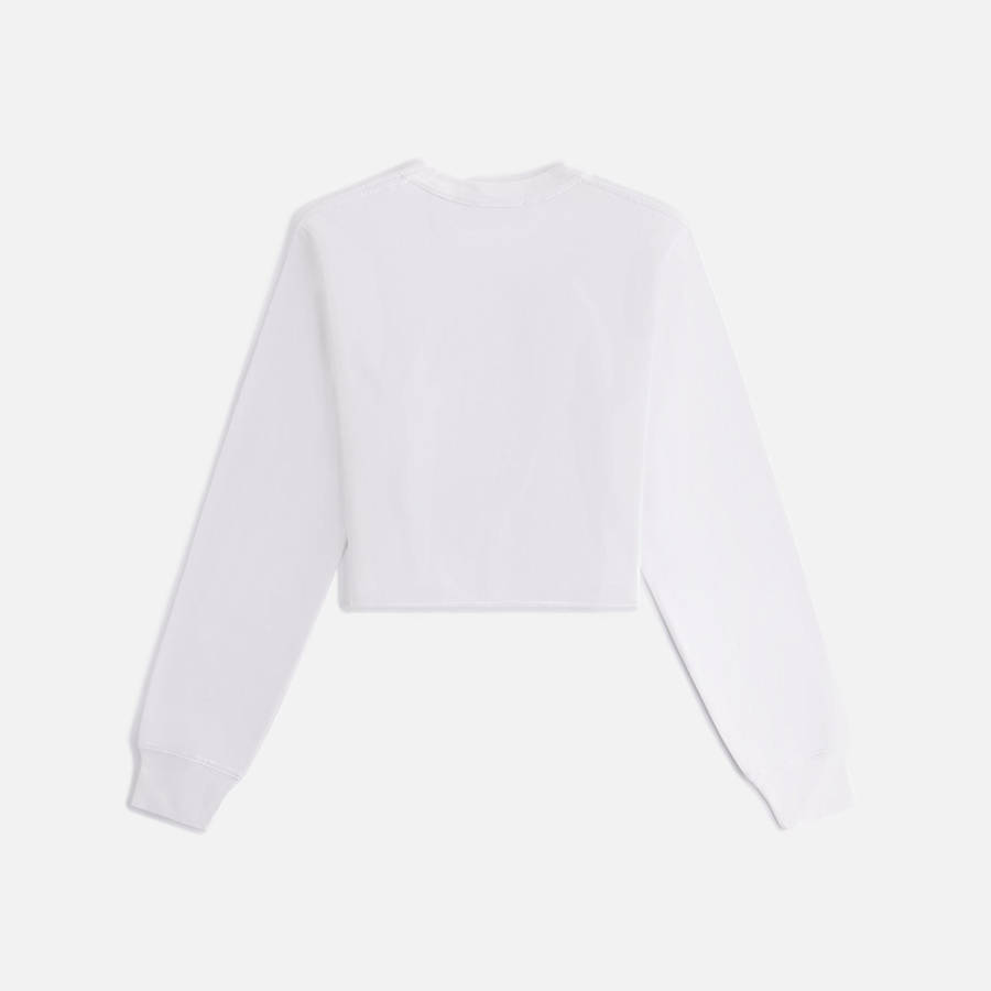 White Women Kith Lucy Cropped Long Sleeve II Shirts | 5267-NDQSJ