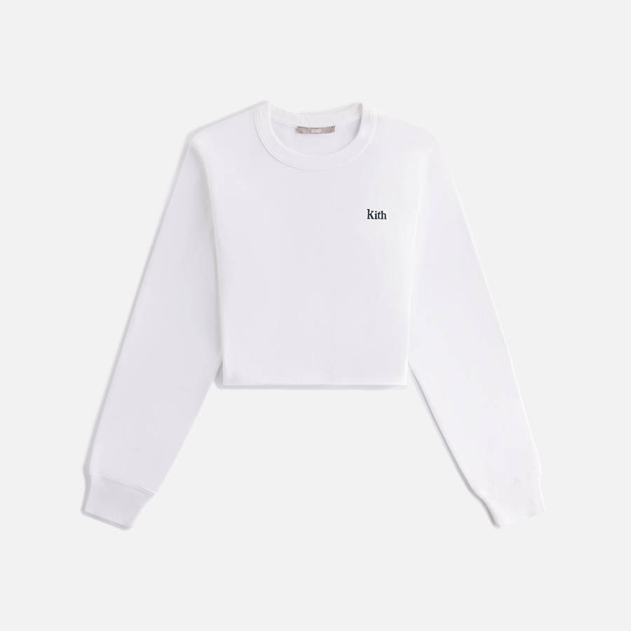 White Women Kith Lucy Cropped Long Sleeve II Shirts | 5267-NDQSJ