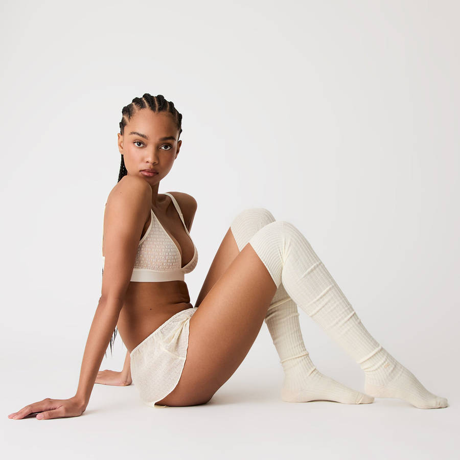 White Women Kith Merino Thigh High Underwear | 4287-MVSZL