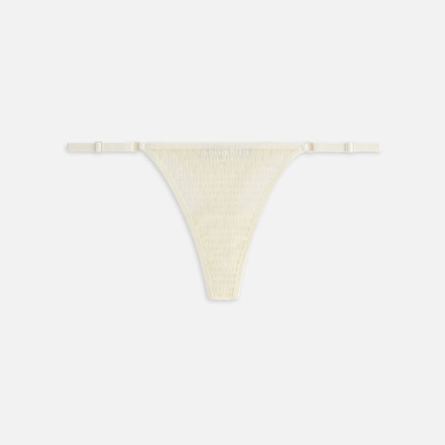 White Women Kith Mesh Adjustable Thong Underwear | 1098-NCLBU