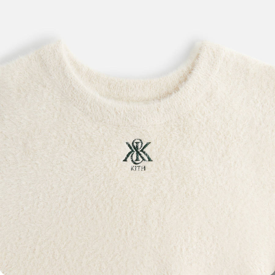 White Women Kith Mica Mohair Crest Sweaters | 3124-FMSTK