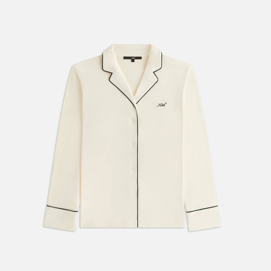 White Women Kith Modal PJ Shirts | 0395-WMAGY
