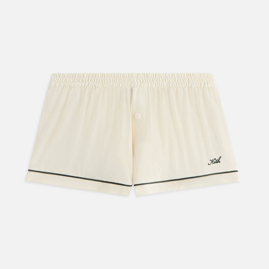 White Women Kith Modal PJ Shorts | 2837-OEBQH