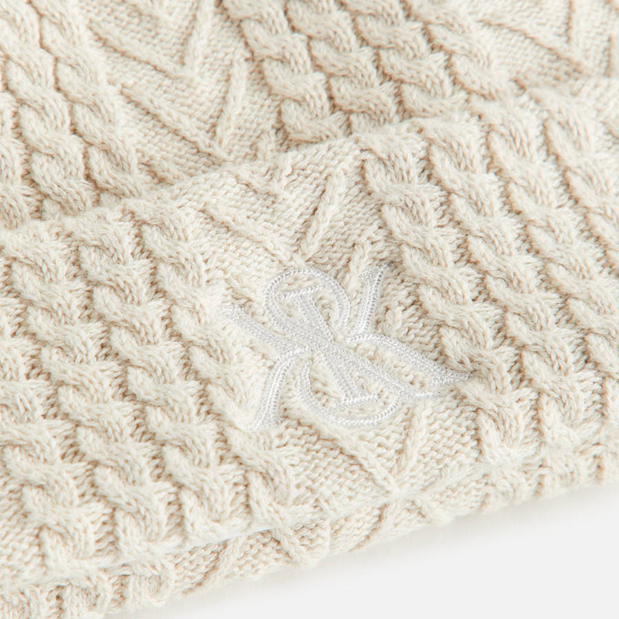 White Women Kith Pom Pom Beanie Headwear | 0125-DZBCE