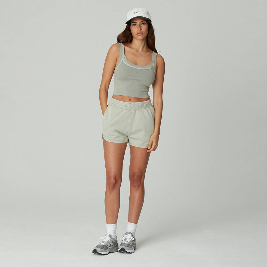 White Women Kith Script Logo Classic Cap Headwear | 4658-AOXGS
