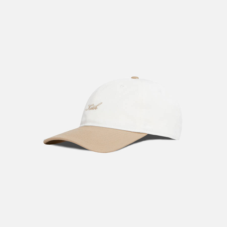White Women Kith Script Logo Classic Cap Headwear | 7186-NFRBS