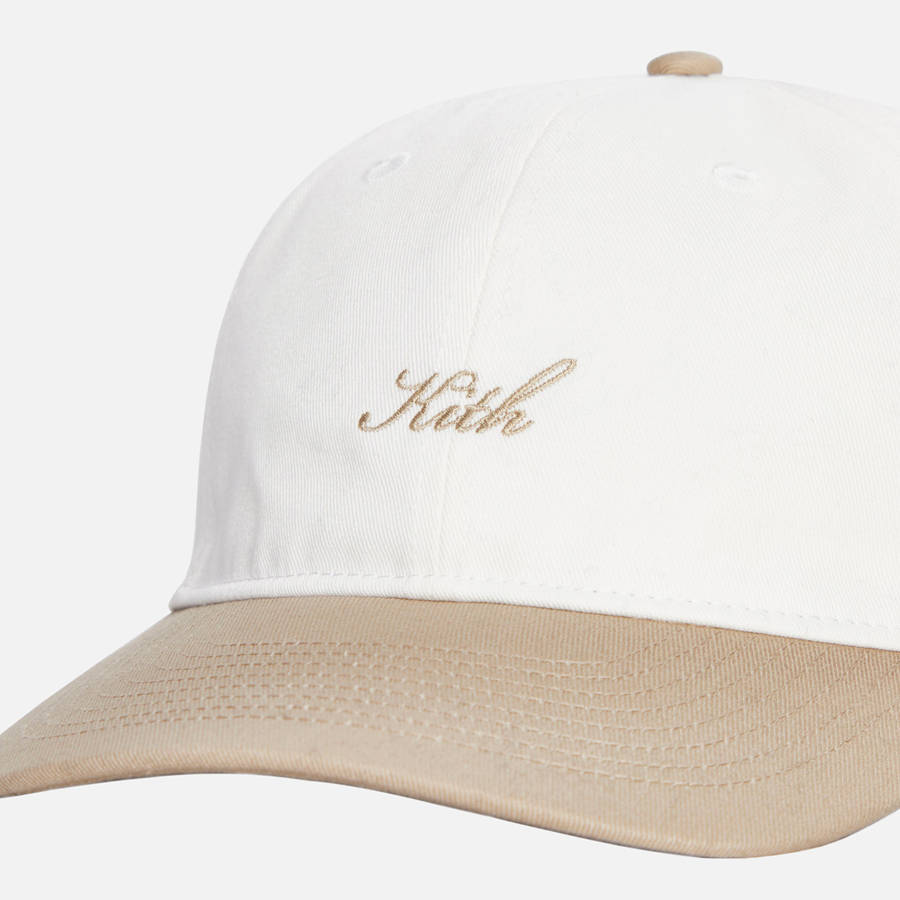 White Women Kith Script Logo Classic Cap Headwear | 7186-NFRBS