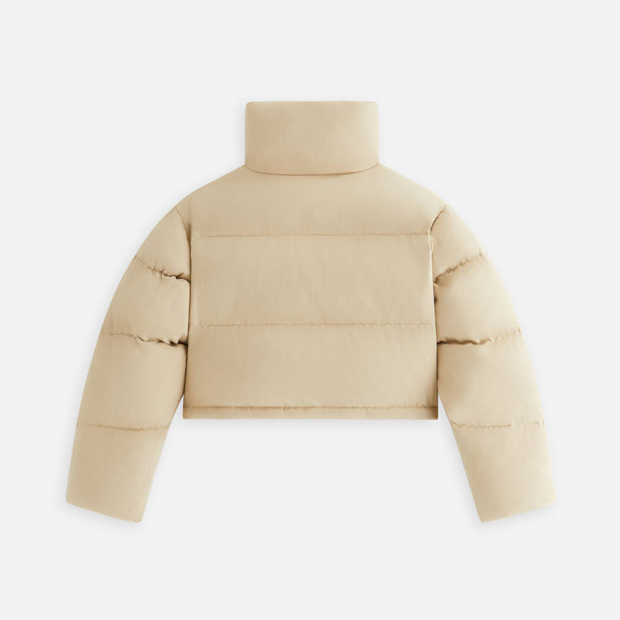 White Women Kith Shae Cropped Denim Puffers | 1329-QKNHI