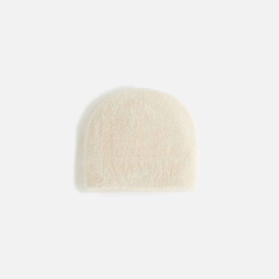 White Women Kith Shaggy Beanie Headwear | 9384-OPAKG