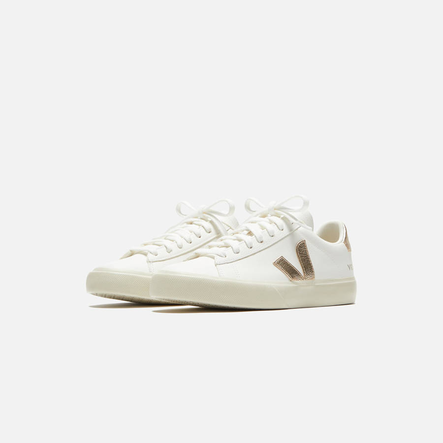 White Women Kith Veja WMNS Campo Canvas Sneakers | 9137-TFGIN