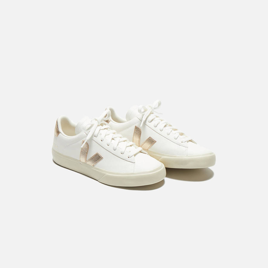 White Women Kith Veja WMNS Campo Canvas Sneakers | 9137-TFGIN