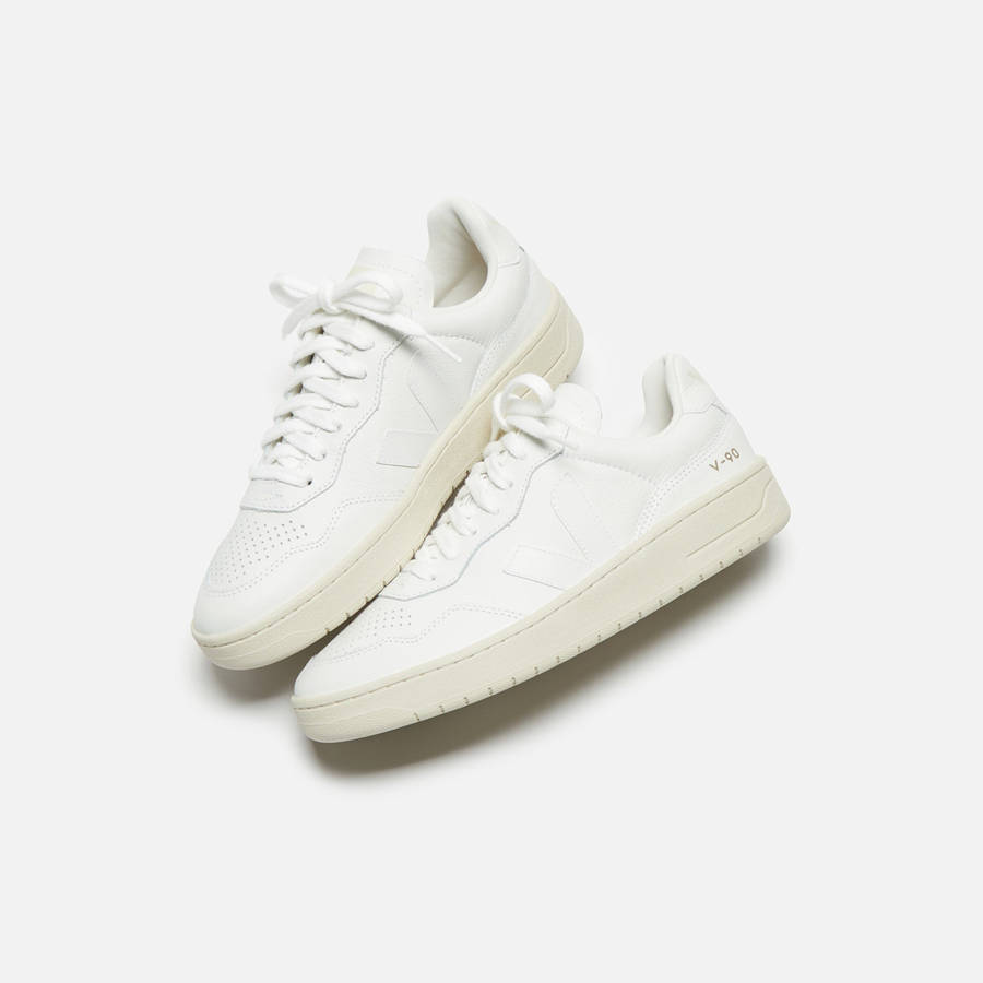 White Women Kith Veja WMNS V-90 Sneakers | 4183-CLJOZ