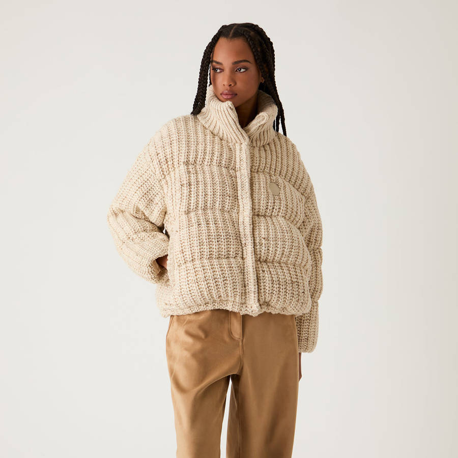 White Women Kith Wynne Sweater Puffers | 9842-BAIUC