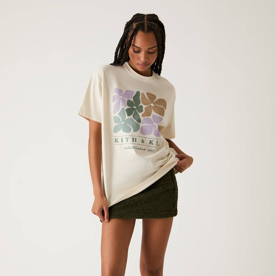 White Women Kith and Kin Floral Vintage T-Shirt | 7089-HYFOW