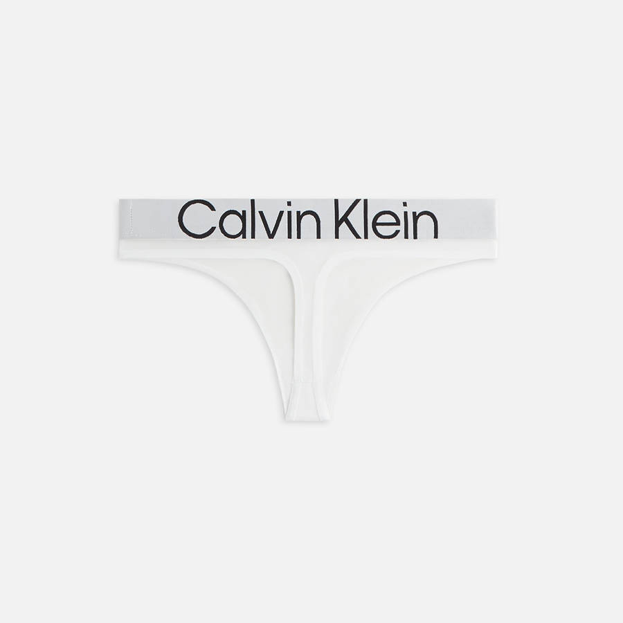 White Women Kith for Calvin Klein Mesh Thong Underwear | 6841-SNFHT