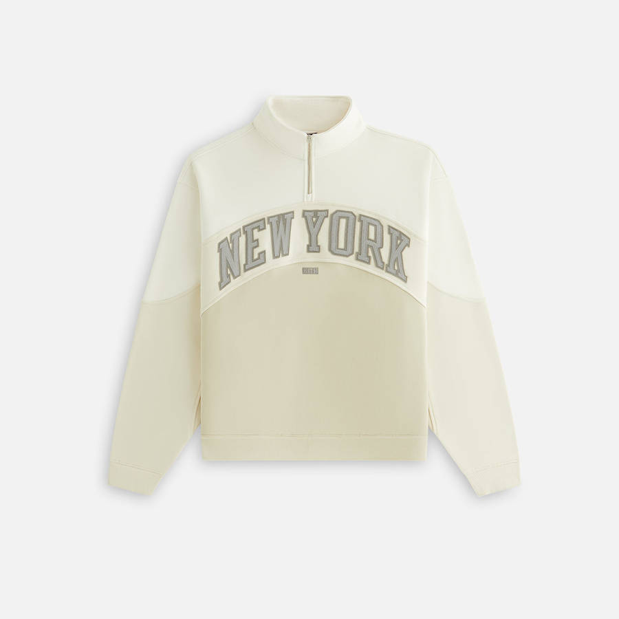 White Women Kith for the New York Knicks Hunter III Panelled Quarter Zip Sweatshirts | 7286-SRMPV