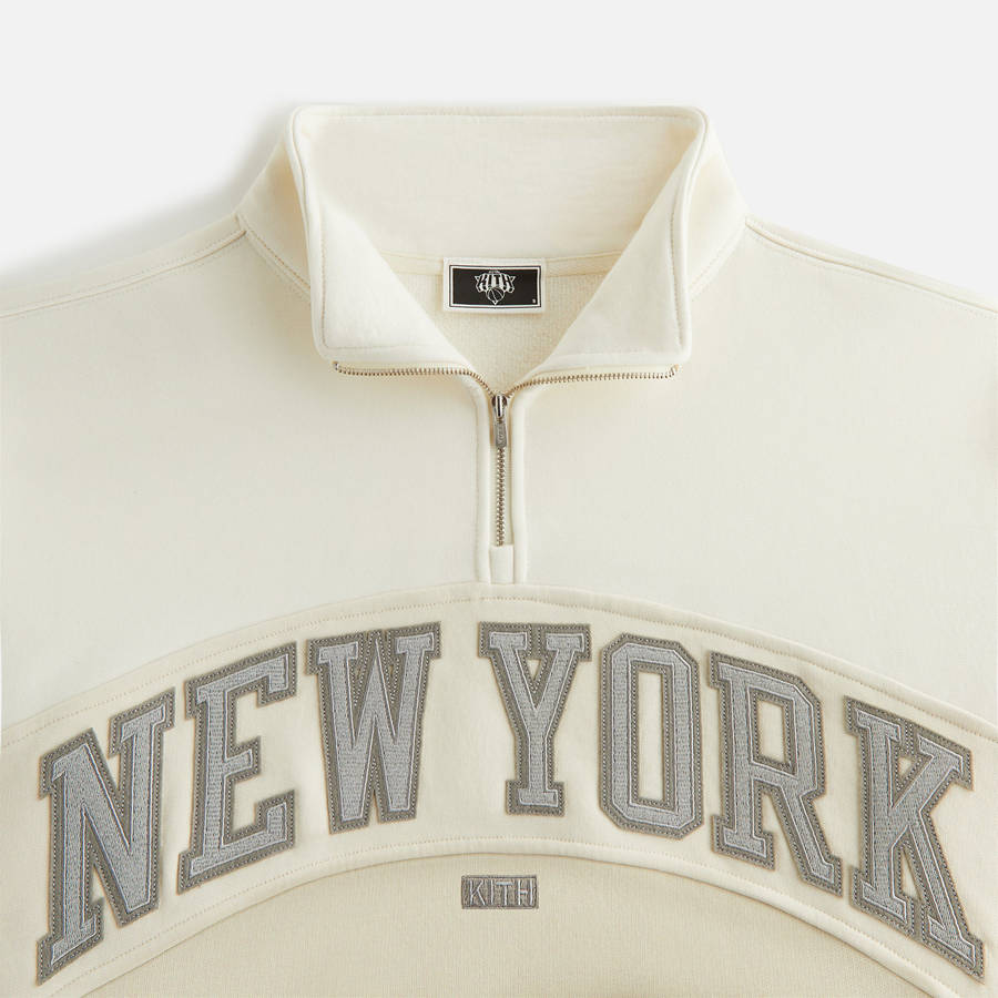 White Women Kith for the New York Knicks Hunter III Panelled Quarter Zip Sweatshirts | 7286-SRMPV