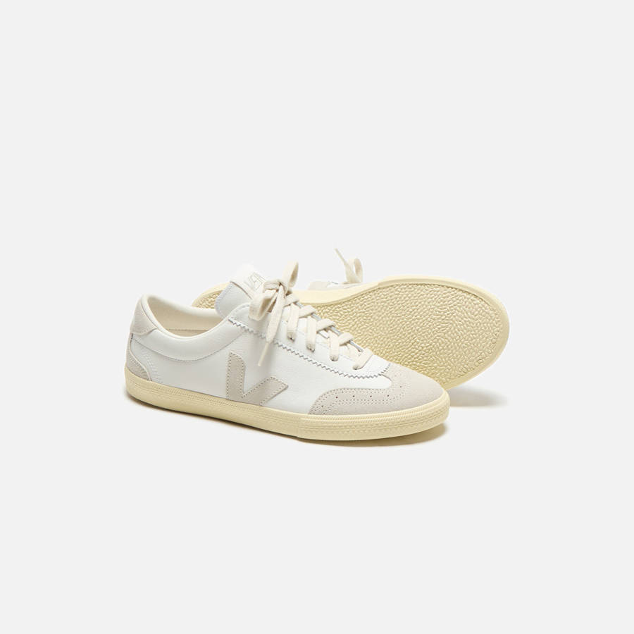 White / Beige Men Kith Veja Volley Sneakers | 2031-YEAIN