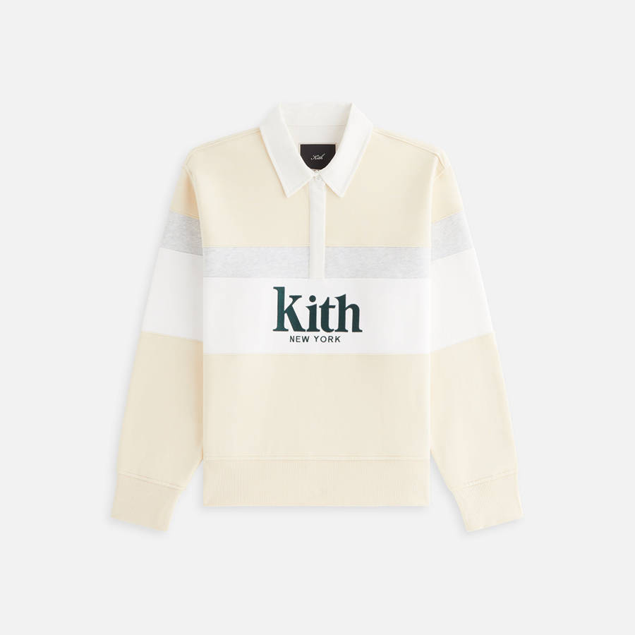 White / Beige Women Kith Emery New York Rugby Sweaters | 1804-MULRI