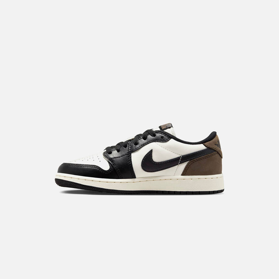 White / Black Kids' Kith Jordan GS Air Jordan 1 Low OG Sneakers | 9320-RMPWQ