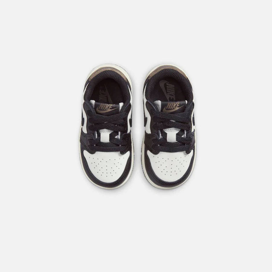 White / Black Kids' Kith Jordan TD Air Jordan 1 Low OG Sneakers | 0265-NZRFD